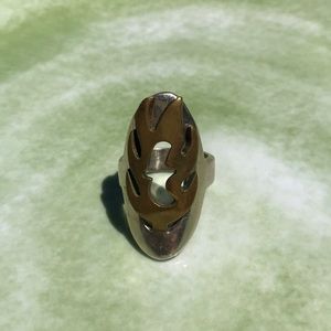 Handmade Gold and Silver Flame Ring